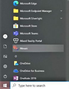Diagram of Desktop Start Menu.